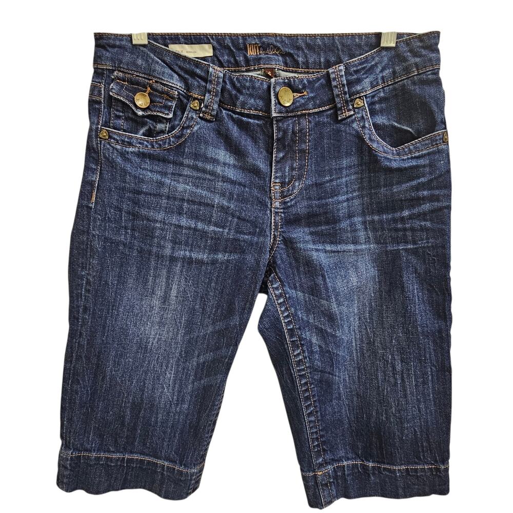 Kut from the Kloth Natalie Denim Bermuda Shorts with Flap Pockets Size 6